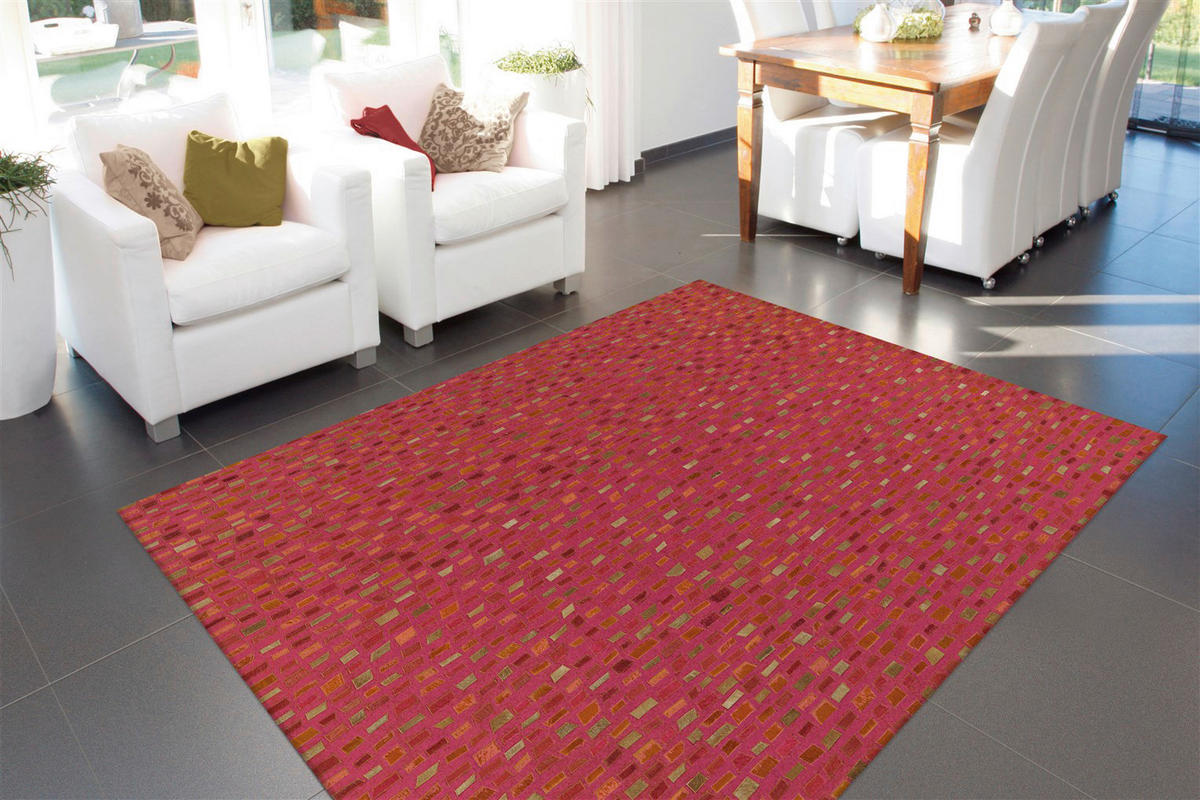 Arte Espina Kurzflorteppich Wild 8022 rot B/L: ca. 140x200 cm Wild 8022 - rot (140,00/200,00cm) - Arte Espina