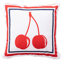 Dekokissen Fruits weiß Baumwolle B/L: ca. 40x40 cm Fruits - weiß/rot (40,00/40,00cm) - BENETTON