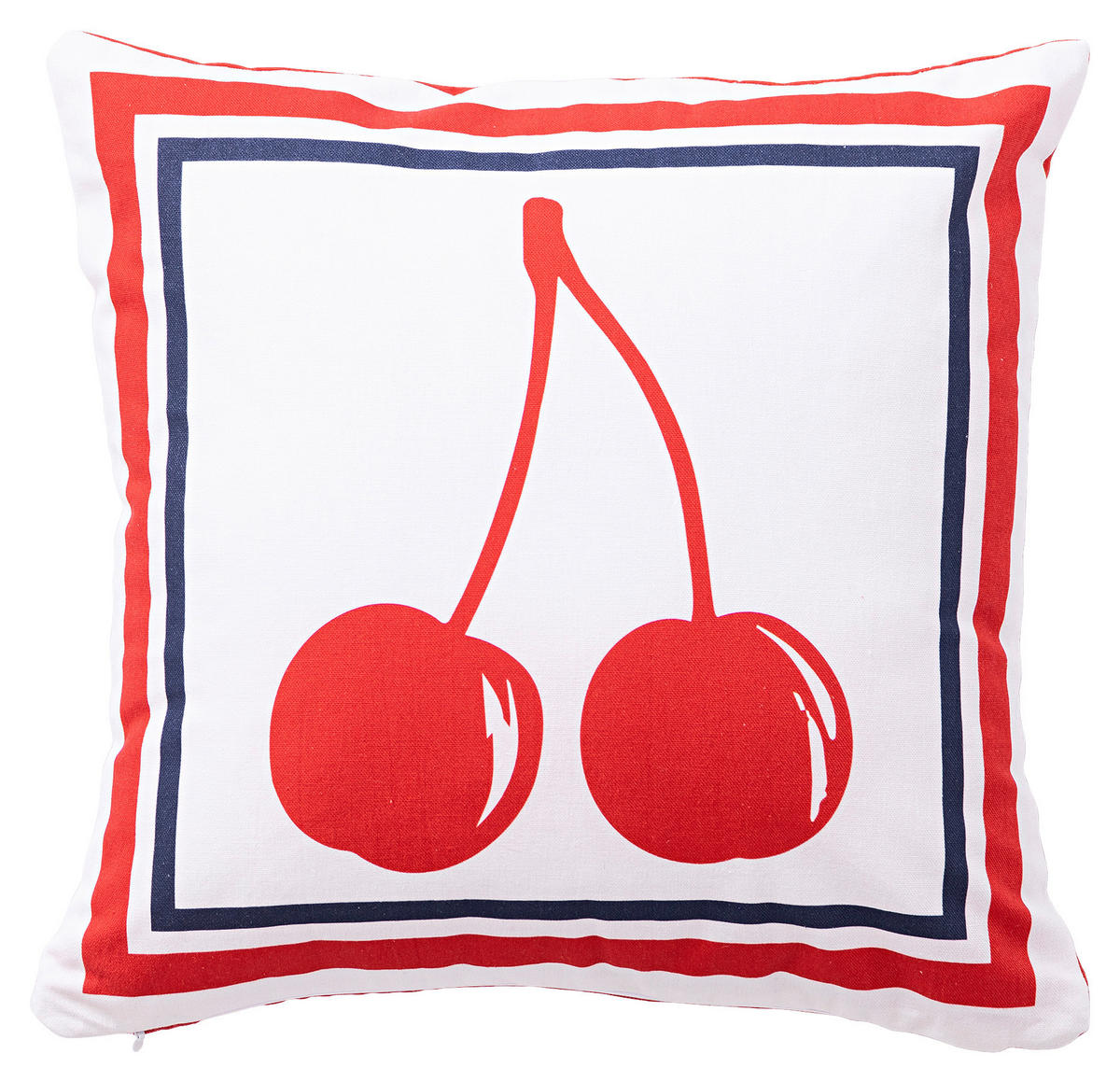 Dekokissen Fruits weiß Baumwolle B/L: ca. 40x40 cm Fruits - weiß/rot (40,00/40,00cm) - BENETTON