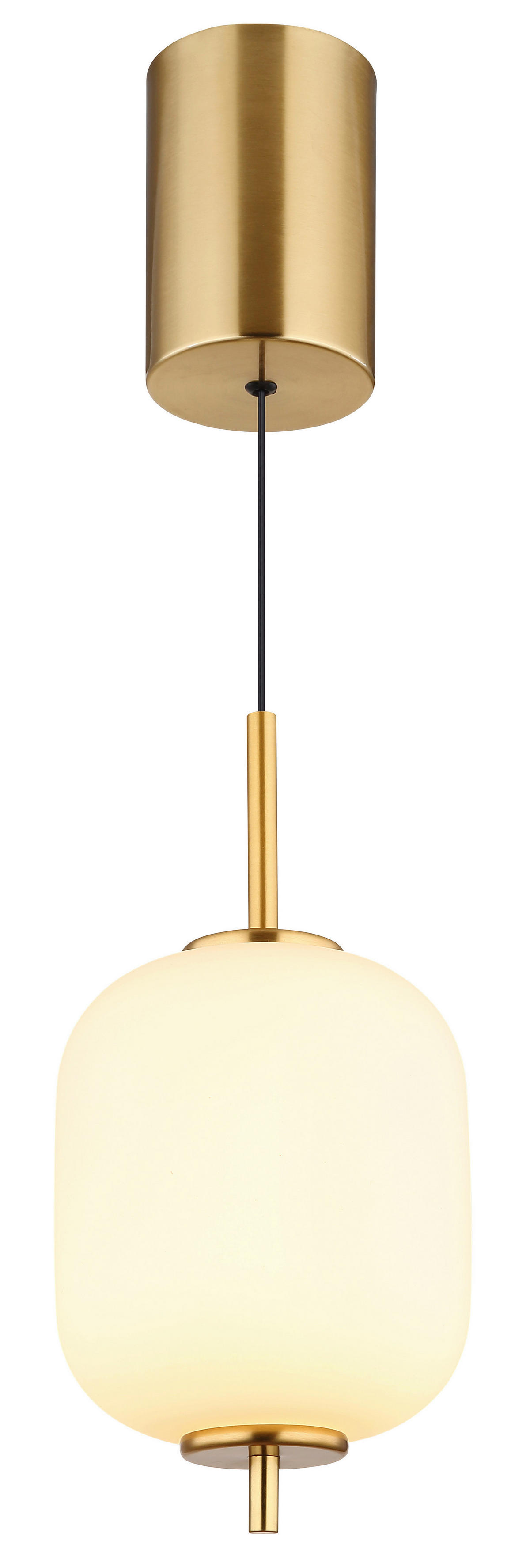 GLOBO Pendelleuchte messing Glas Metall H/D: ca. 150x13,5 cm 1.0 Brennstellen 15217H - messing (13,50/150,00cm) - GLOBO