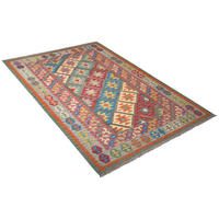 PersaTepp Teppich Kelim Gashgai grau B/H/L: ca. 173x1x245 cm Kelim Gashgai - rosa/grau (245,00/173,00/1,00cm) - PersaTepp