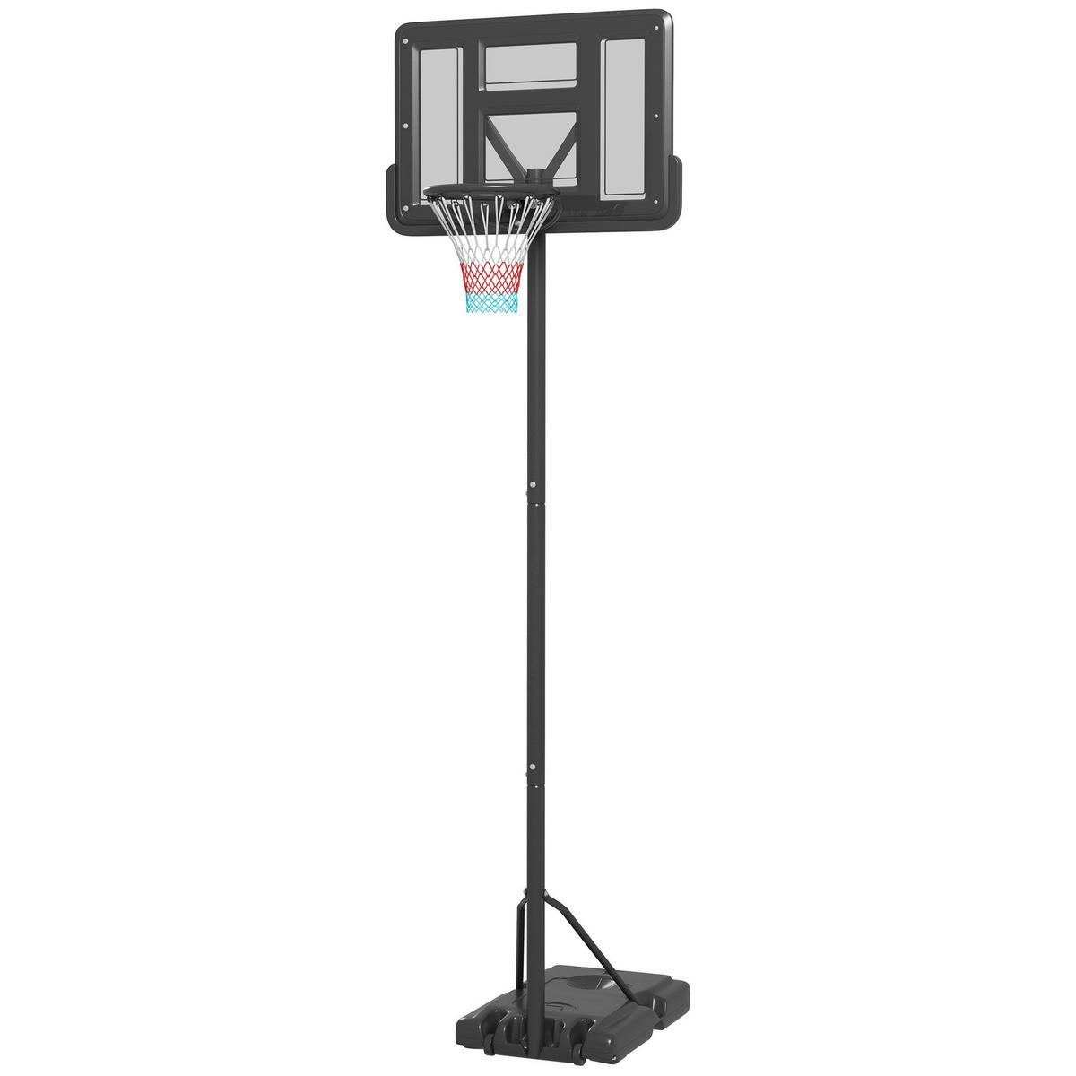 SPORTNOW Basketballkorb schwarz B/H/L: ca. 60x90x370 cm Basketballständer - schwarz (370,00/60,00/90,00cm) - SPORTNOW