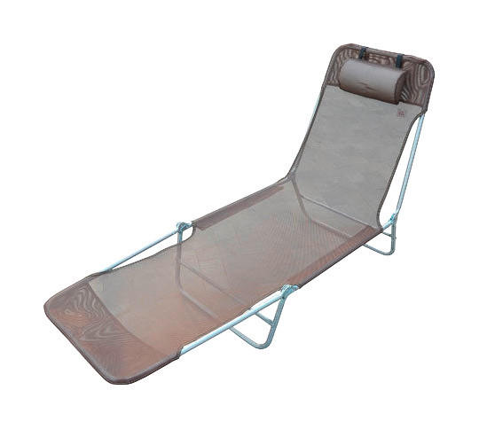 Outsunny Gartenliege braun Netzstoff B/H/L: ca. 56x28x182 cm Gartenliege - braun (182,00/56,00/28,00cm) - Outsunny