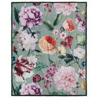 Wohndecke Fiori Polysamt Fiori - grün (130,00/160,00cm) - Descanso