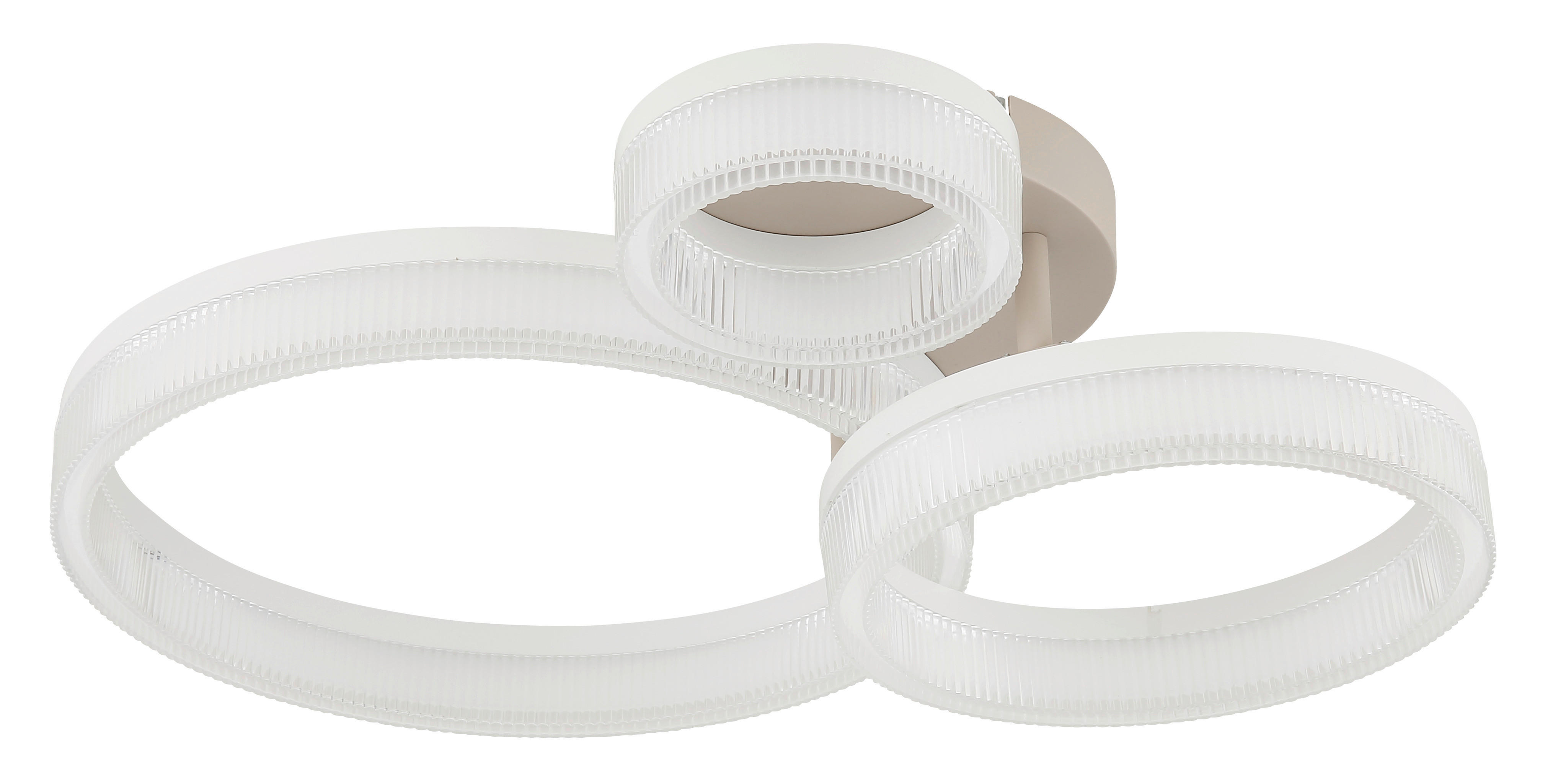 GLOBO Deckenleuchte weiß sand Metall B/H/L: ca. 51x12,5x40,5 cm LED-Deckenleuchte_Zara - sand/weiß (40,50/51,00/12,50cm) - GLOBO