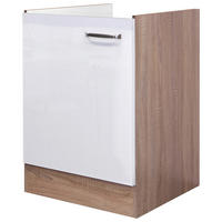 Spülenschrank Valero weiß Hochglanz B/H/T: ca. 50x82x57 cm Valero - Eiche/weiß (50,00/82,00/57,00cm) - Flex-Well