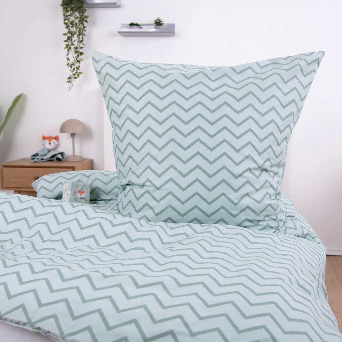 Baumwoll Bettwäsche Nordic Forest grün Baumwolle Nordic Forest - grün - Young Collection