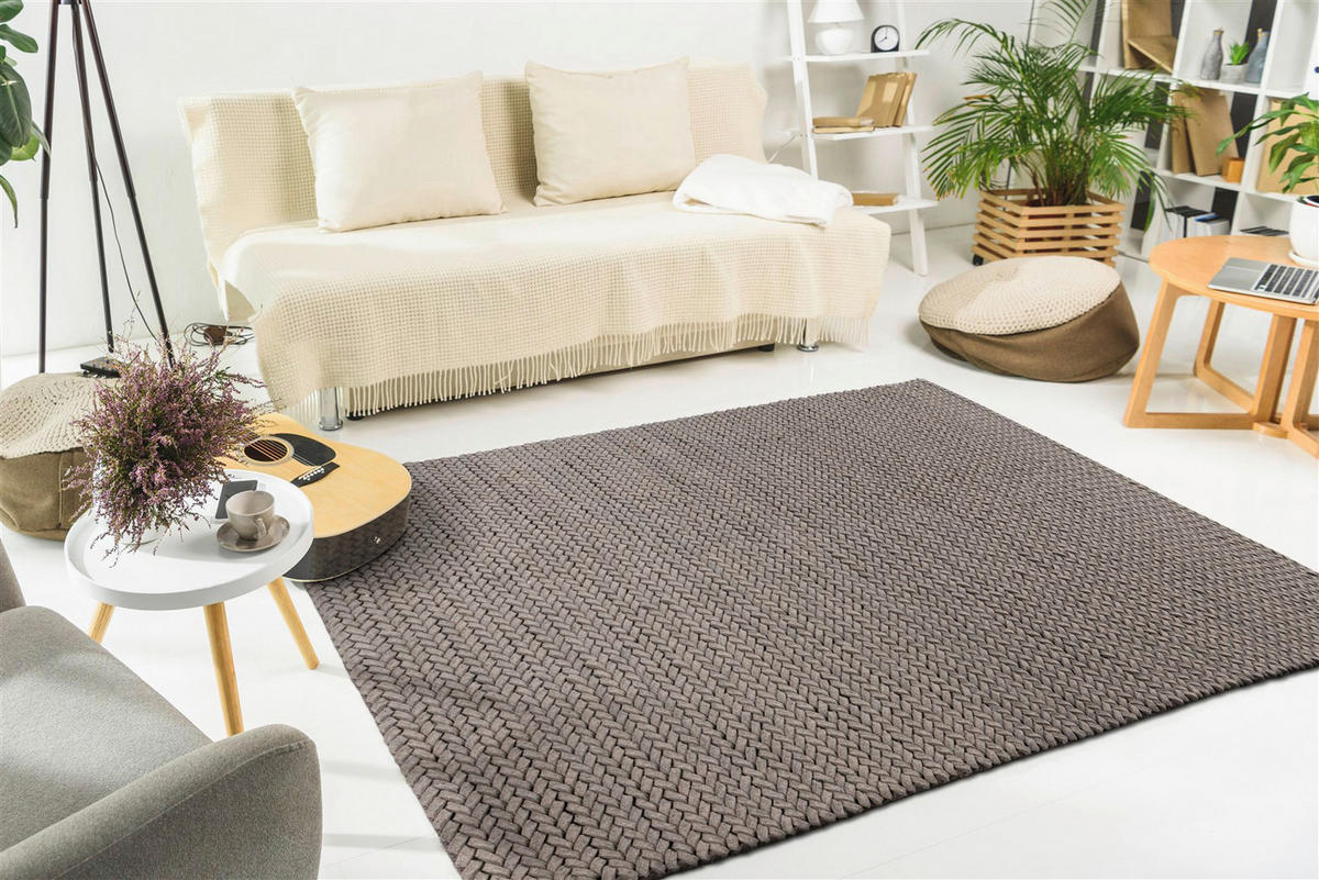 Padiro Flachflorteppich Robbie 125 braun B/H/L: ca. 80x2,1x150 cm Robbie 125 - braun (150,00/80,00/2,10cm) - Padiro