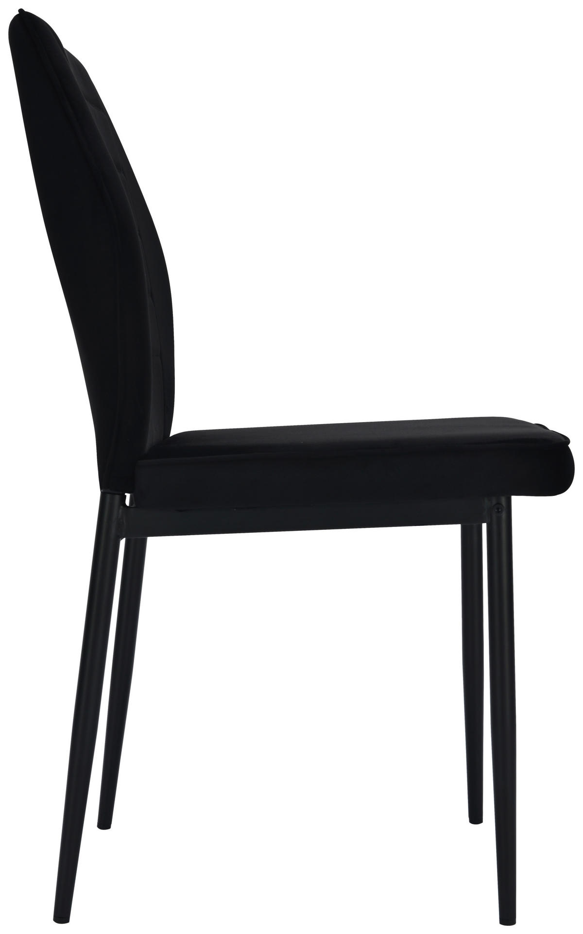 Stuhl Jimmy schwarz Samtoptik B/H/T: ca. 42x87,5x57 cm Jimmy - schwarz (42,00/87,50/57,00cm)