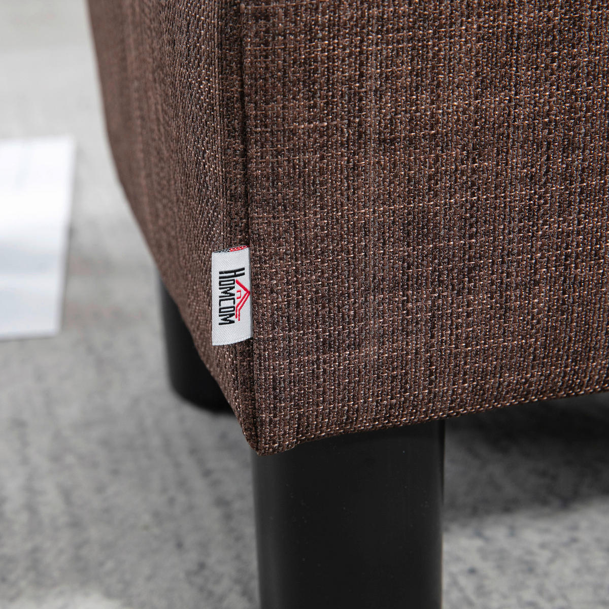 HOMCOM Hocker braun B/H/L: ca. 30x40x24 cm Fußhocker - braun (24,00/30,00/40,00cm) - HOMCOM