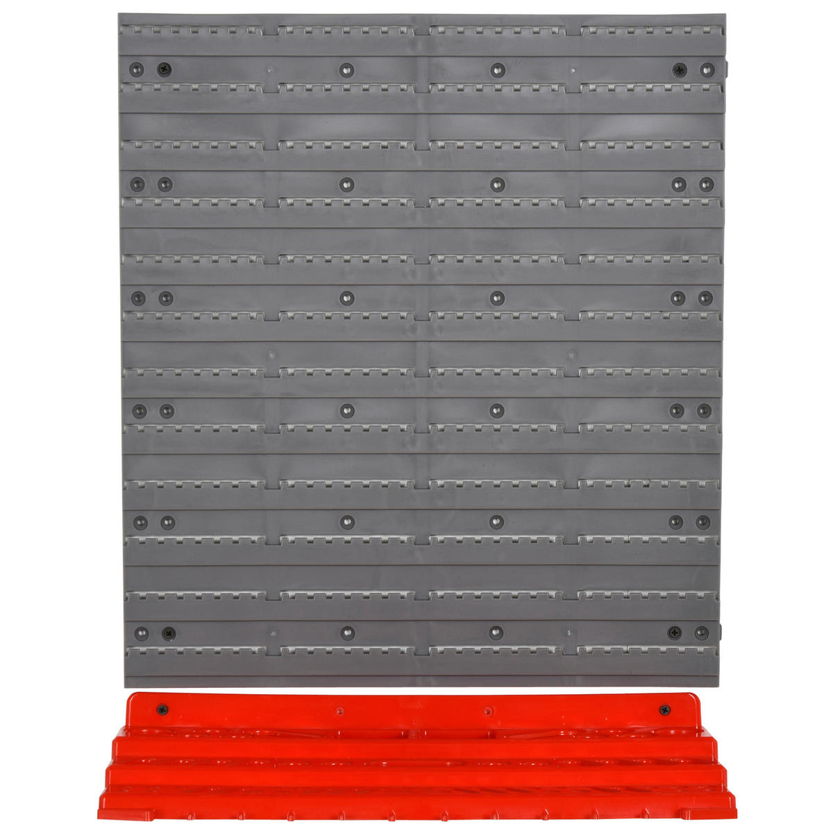 Werkzeuglochwand mit 54-teiliges Zubehör grau B/H/T: ca. 96x54x23 cm Werkzeuglochwand B40-023 - rot/grau (96,00/54,00/23,00cm) - DURHAND