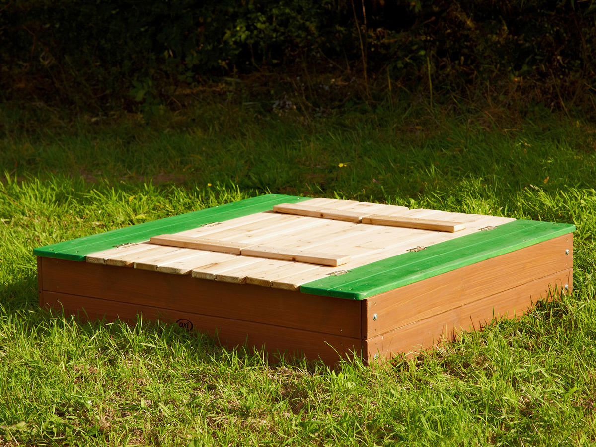 AXI Sandkasten Ella braun Holz B/H/L: ca. 95x20x100 cm Ella - braun/grün (100,00/95,00/20,00cm) - AXI