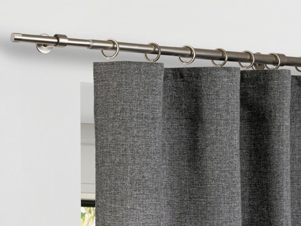Stilgarnituren Edelstahloptik Metall L: ca. 280 cm ausziehbar von ca. 160 bis 280 cm 1.0 Läufe Teleskopgarnitur_2in1 - Edelstahloptik (280,00cm) - ondeco