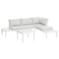 Outsunny Gartenmöbel-Set creme Aluminium B/H/L: ca. 77x71x173 cm Gartenmöbel-Set - creme (173,00/77,00/71,00cm) - Outsunny