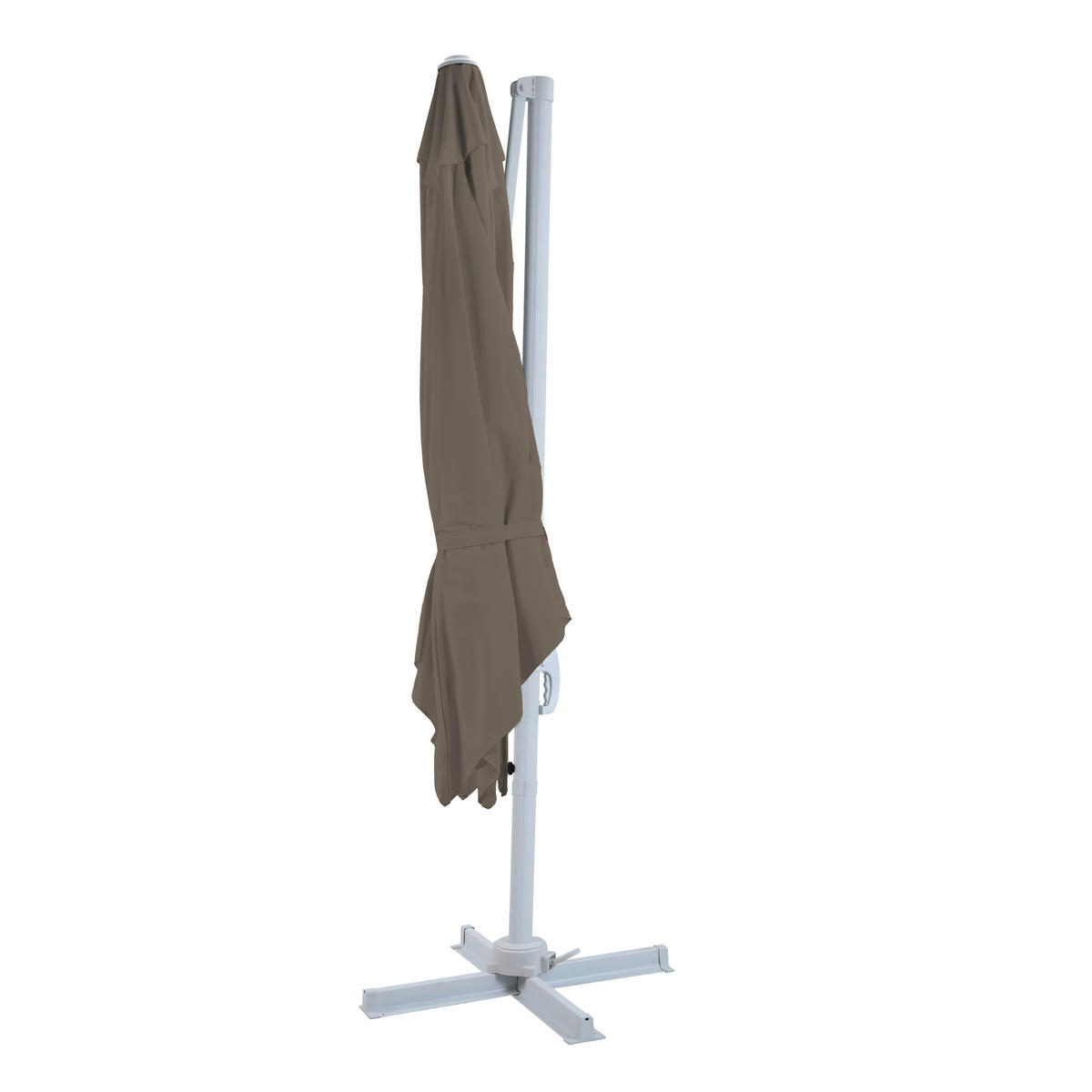 AXI Outdoor Living Ampelschirm Nima weiß Metall B/H/L: ca. 300x250x300 cm Nima - weiß/taupe (300,00/300,00/250,00cm) - AXI Outdoor Living