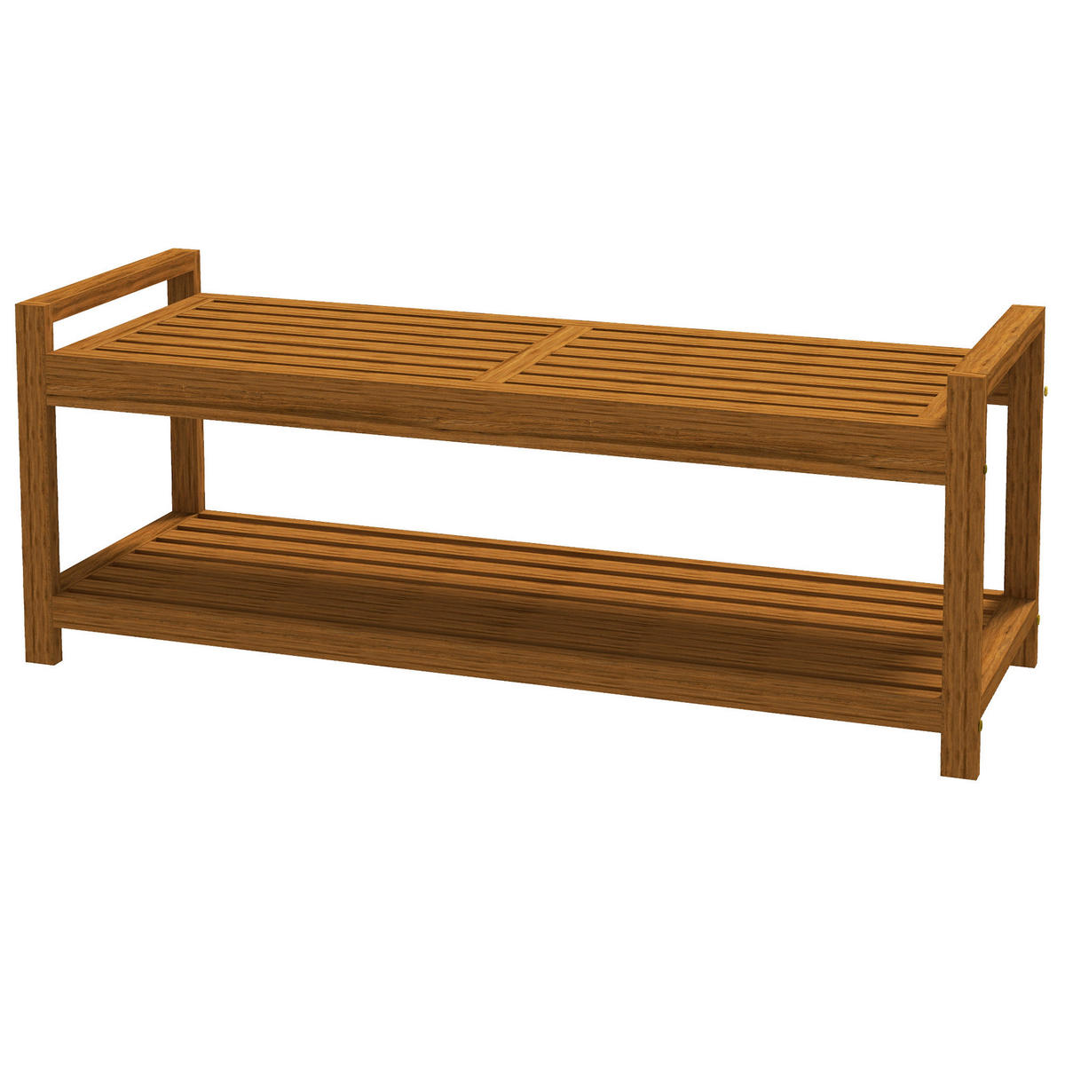 Outsunny Gartenbank natur Akazie B/H/L: ca. 40,5x118x46 cm Gartenbank - natur (46,00/40,50/118,00cm) - Outsunny