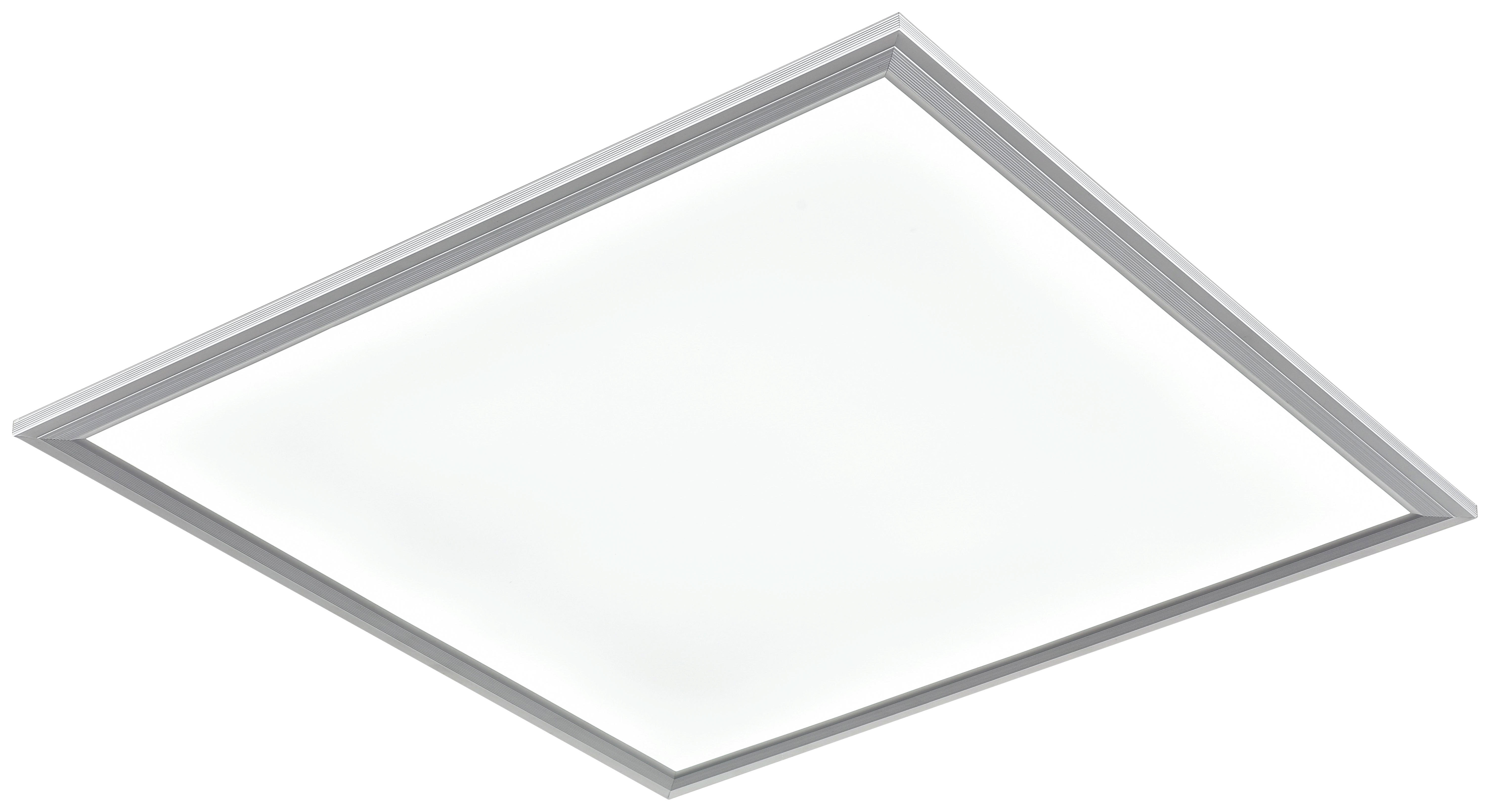 POCOline Deckenpanel Plano weiß silber Kunststoff Aluminium B/H/L: ca. 30x0,7x30 cm LED-Deckenpanel_Plano - weiß/silber (30,00/30,00/0,70cm)