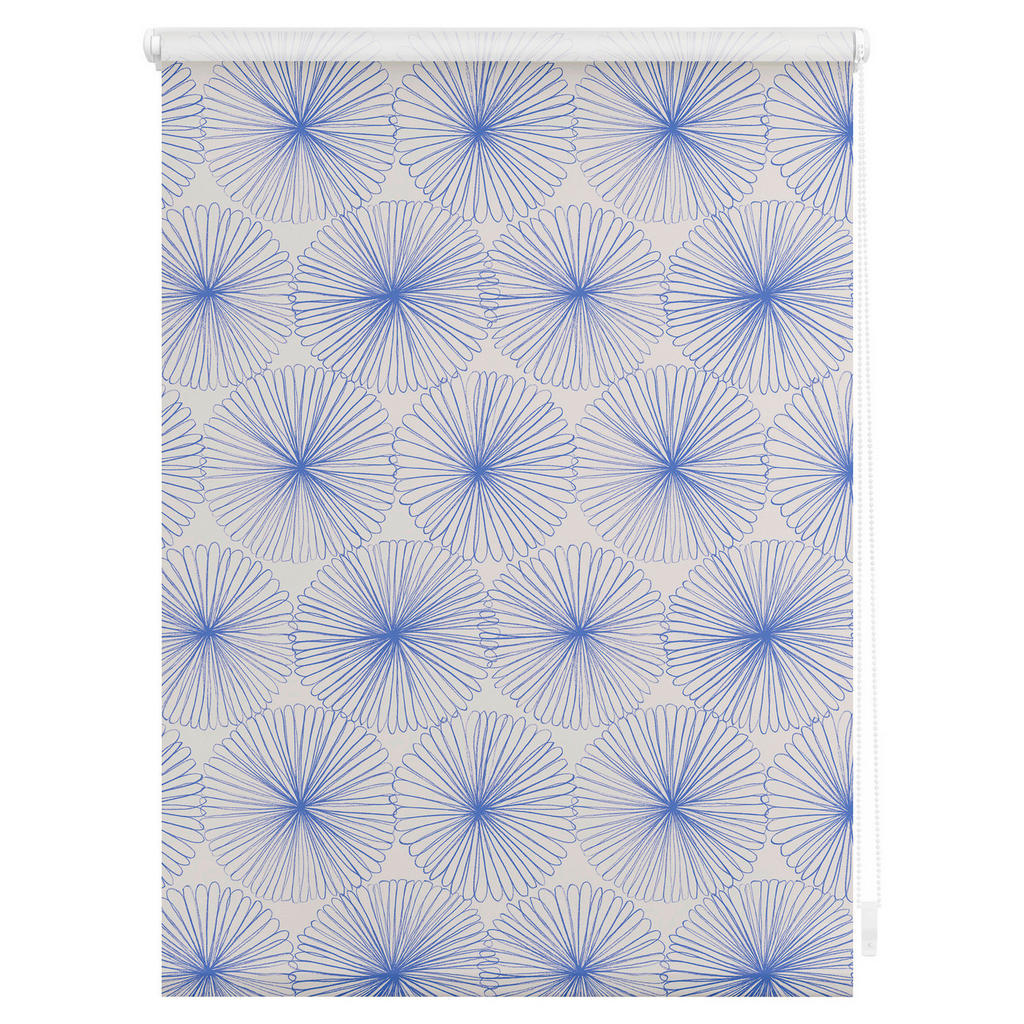 Thumbnail - Rollo Flower Wheel blau B/L: ca. 45x150 cm