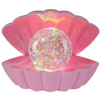 Just Light LED-Dekoleuchte rosa Kunststoff B/H/D: ca. 18x13x14,8 cm LED-Dekoleuchte_Muschel - rosa (14,80/13,00cm) - Just Light
