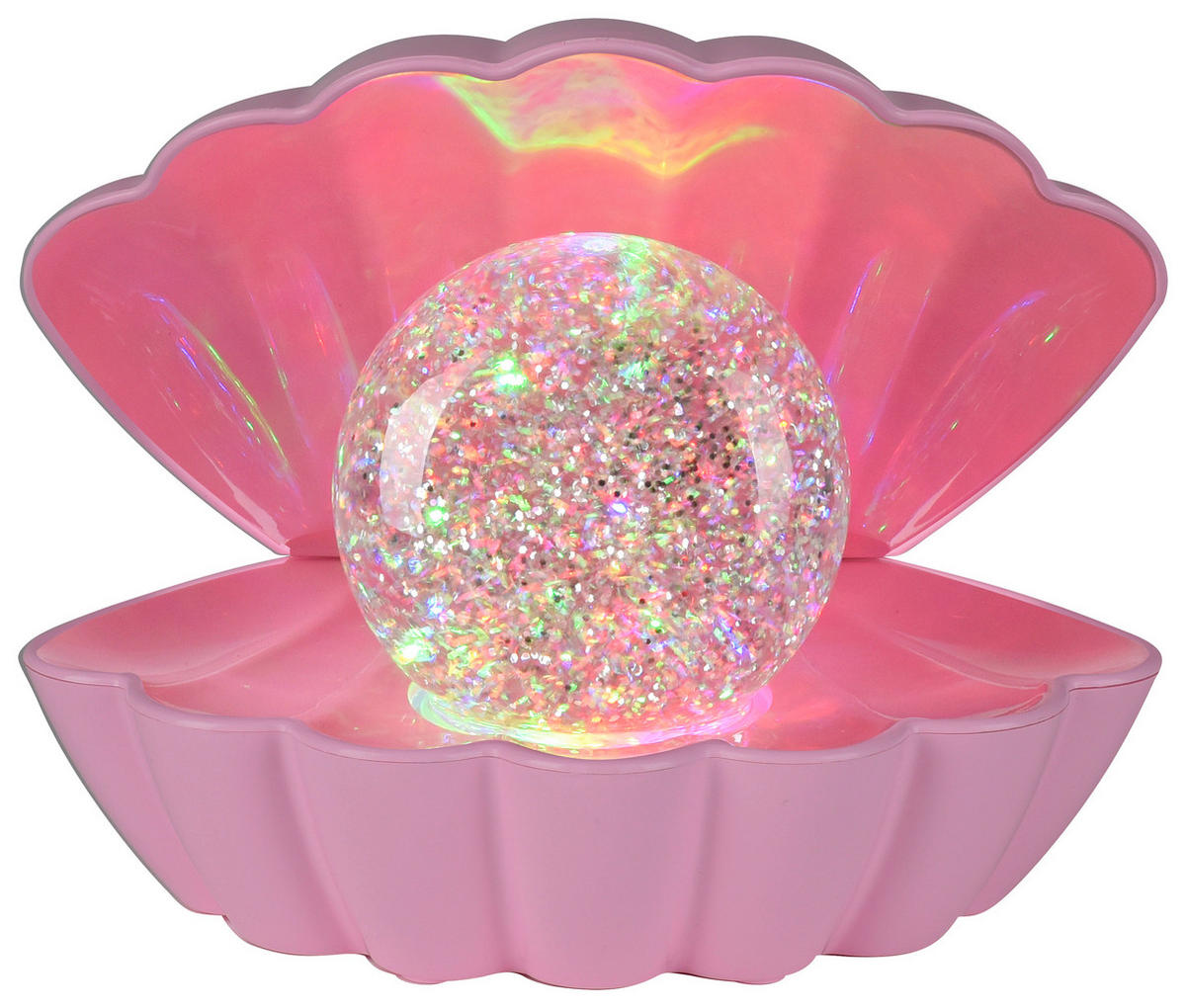 Just Light LED-Dekoleuchte rosa Kunststoff B/H/D: ca. 18x13x14,8 cm LED-Dekoleuchte_Muschel - rosa (14,80/13,00cm) - Just Light