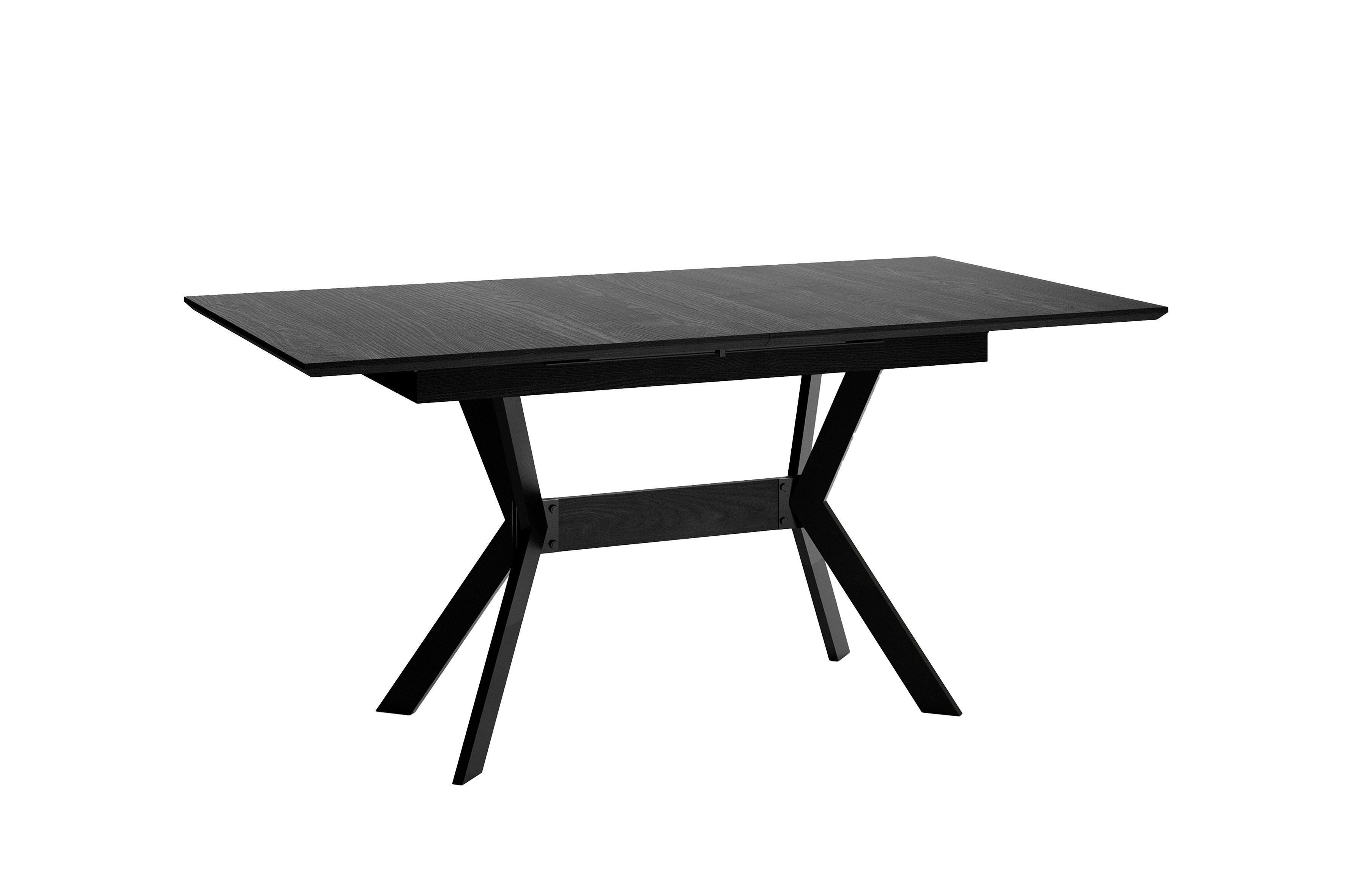 Tisch BREMEN Eiche perlschwarz Nachbildung B/H/T: ca. 160x75x90 cm