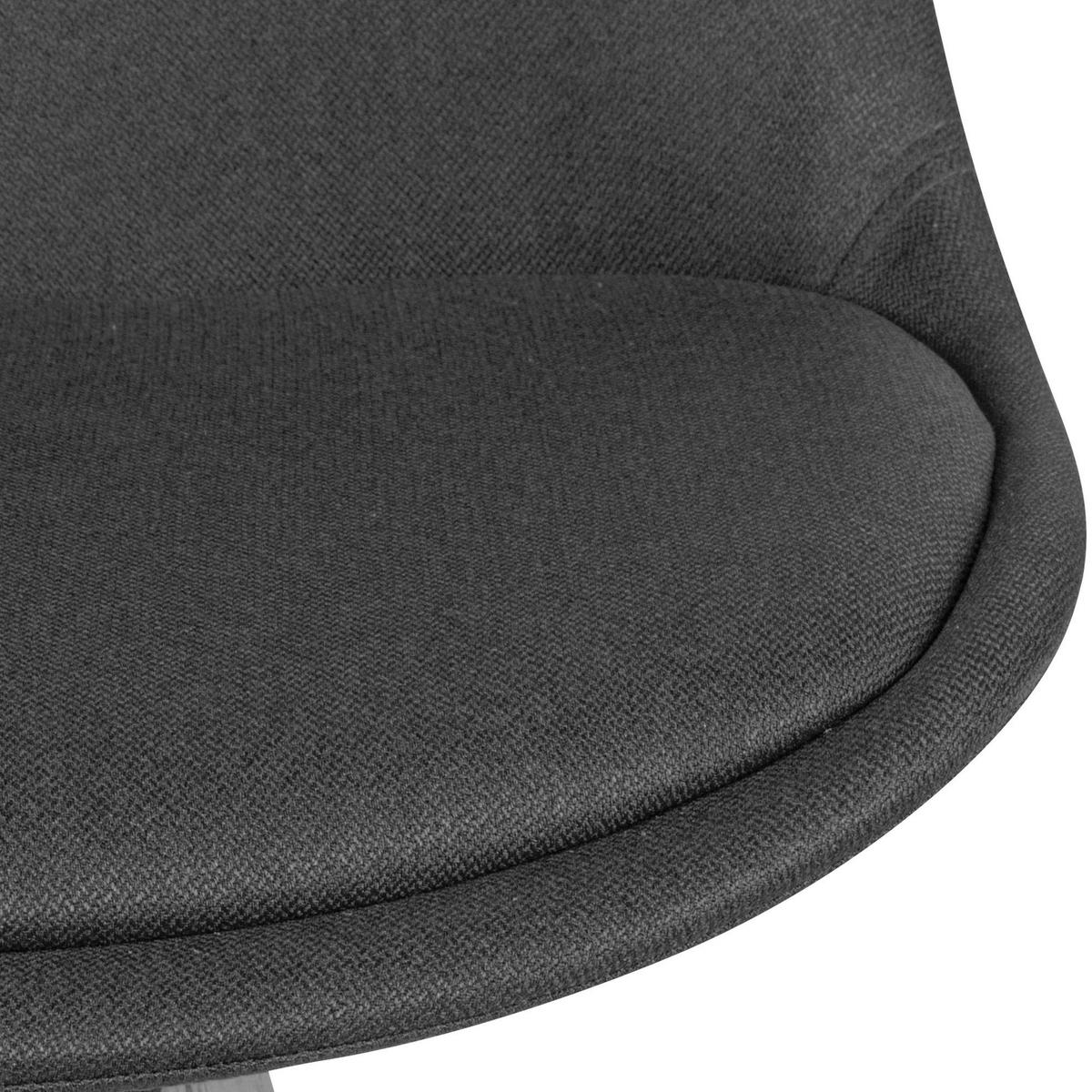Stuhl 2er-Set anthrazit schwarz Stoff Echtholz B/H/T: ca. 52x87x49 cm 2er-Set - schwarz/anthrazit (52,00/87,00/49,00cm) - Wohnling
