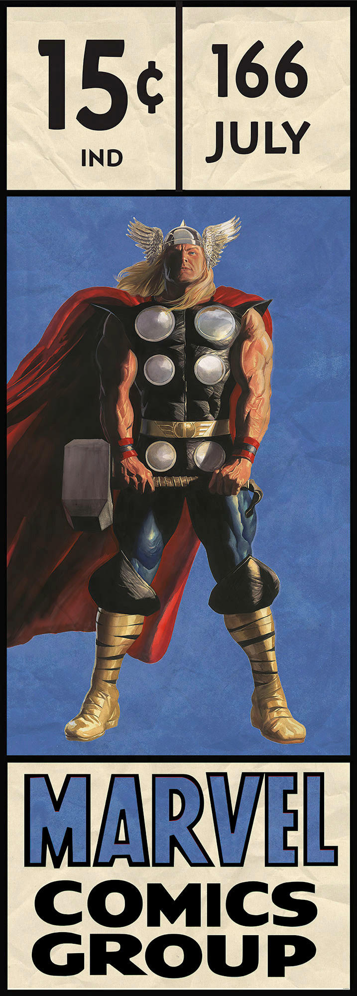 Komar Fototapete Thor Retro Comic Box IADX2-067 B/H: ca. 100x280 cm