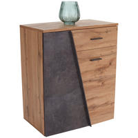 Schuhkommode Venedig Eiche Artisan Nachbildung Beton dunkel Nachbildung B/H/T: ca. 80x92x35 cm Venedig - Eiche/Beton (80,00/92,00/35,00cm)