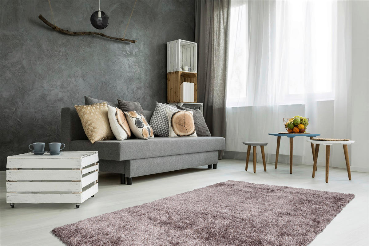 Kayoom Hochflorteppich Diamond 725 taupe B/H/L: ca. 240x4x330 cm Diamond 725 - taupe (330,00/240,00/4,00cm) - Kayoom