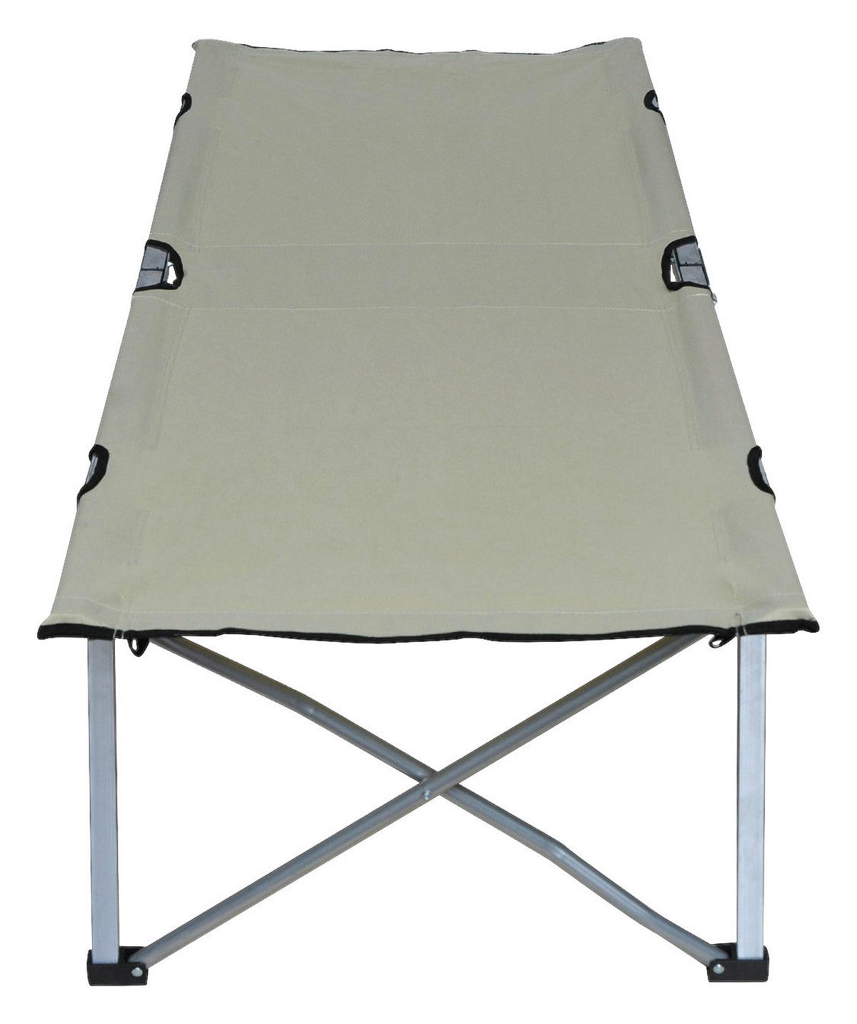Outsunny Feldbett beige Metall B/H/L: ca. 64x40x193 cm Feldbett - beige/silber (193,00/64,00/40,00cm) - Outsunny