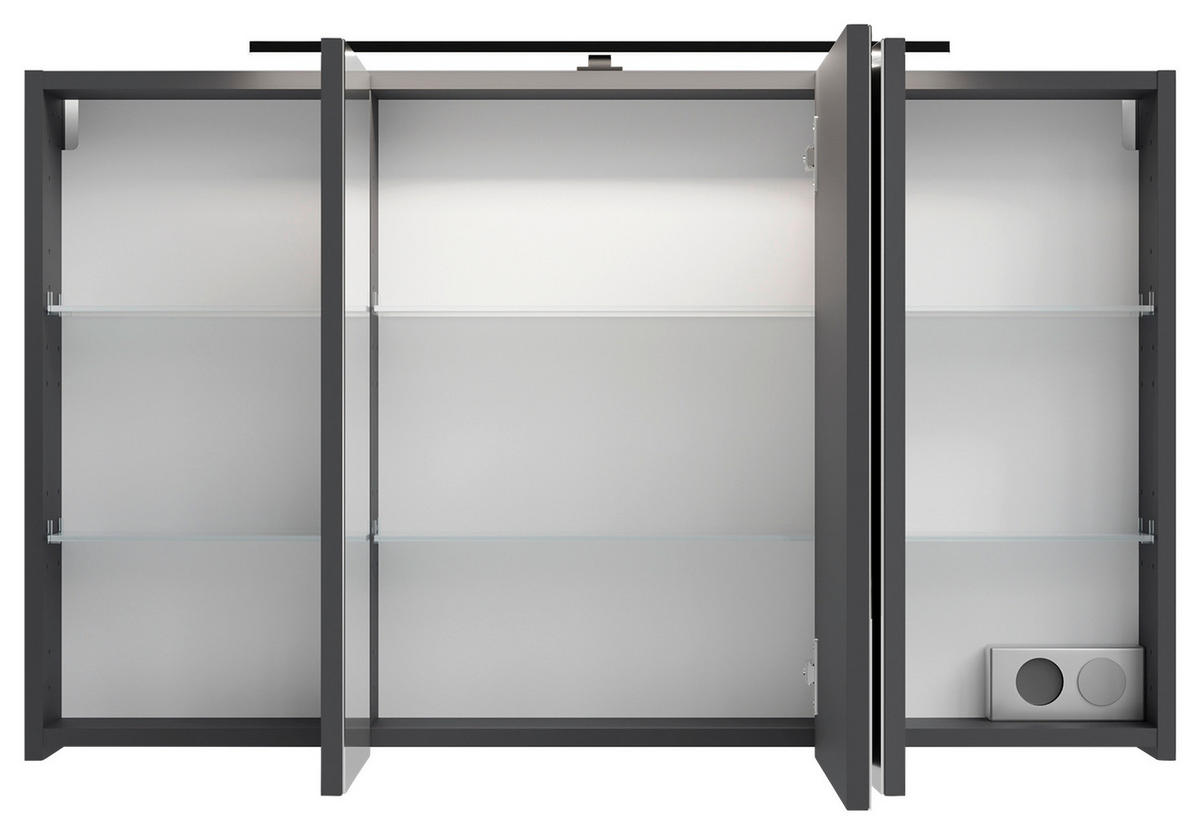 Spiegelschrank SPREE anthrazit B/H/T: ca. 100x60x20 cm SPREE - anthrazit (100,00/60,00/20,00cm) - byLIVING