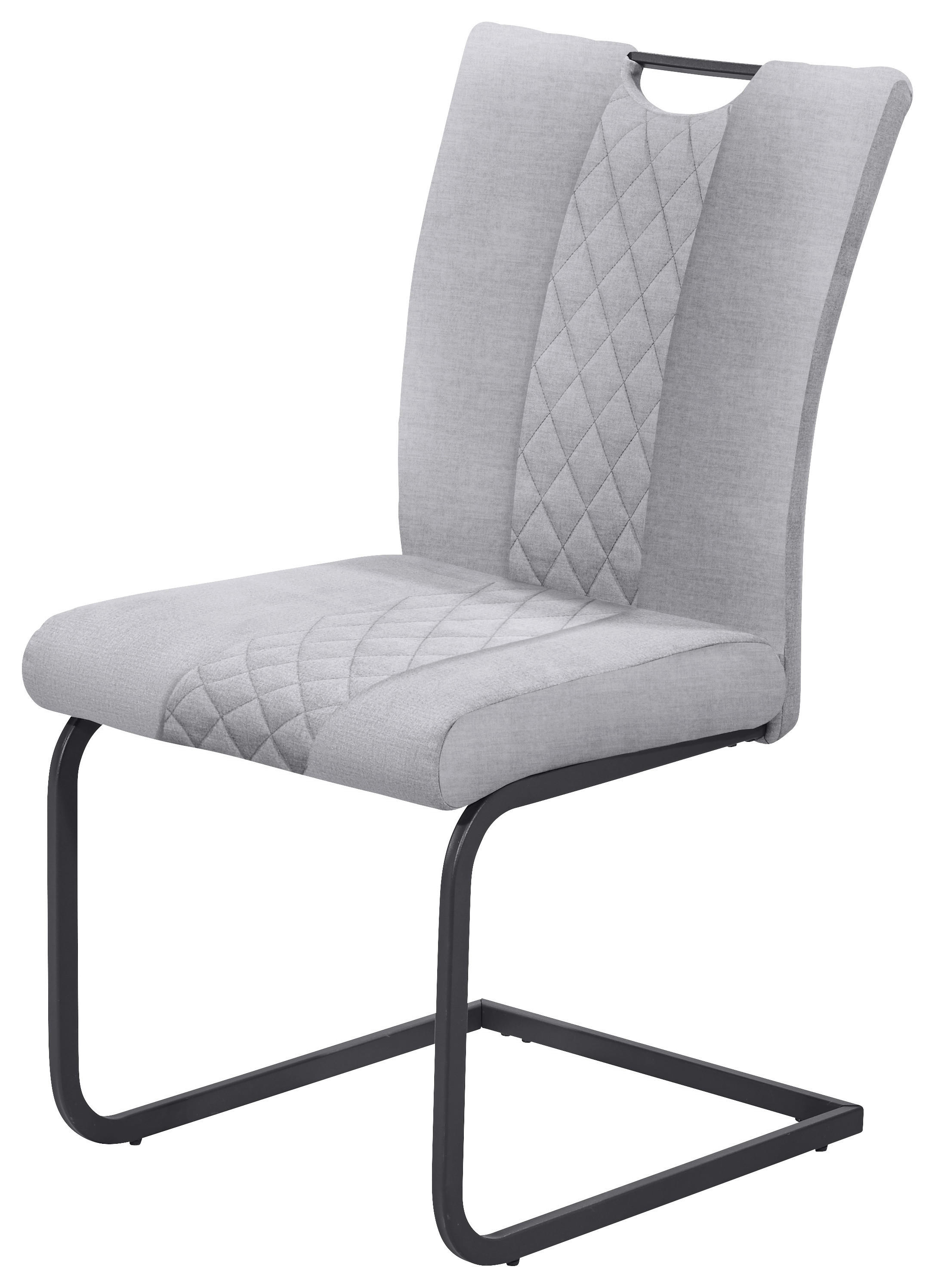 Schwingstuhl Alabama hellgrau Microfaser B/H/T: ca. 50x94x60 cm Alabama - hellgrau/schwarz (50,00/94,00/60,00cm)