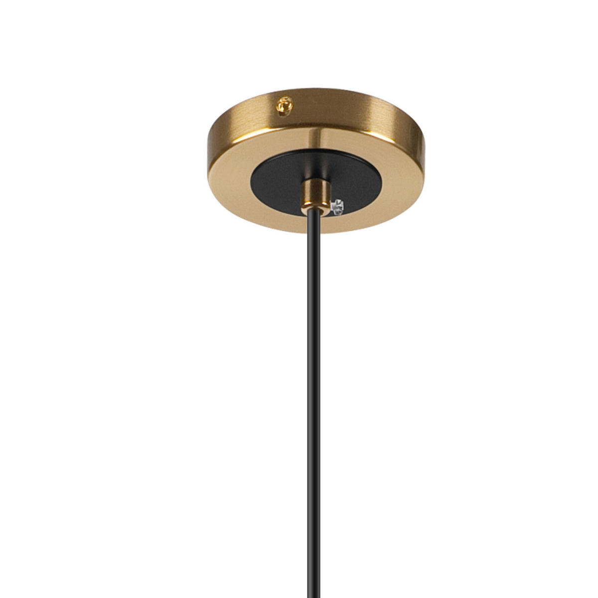 Lamkur Pendelleuchte ROLLO 49342 gold schwarz Glas Stahl H/L: ca. 120x15 cm E27 1 Brennstellen Rollo - gold/schwarz (15,00cm) - Lamkur