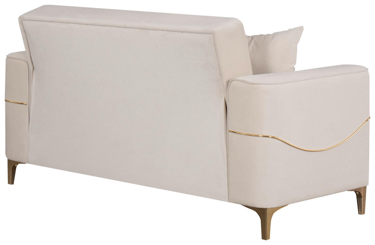 Sofa 3-2-1 Salda beige Microfaser Salda - gold/beige