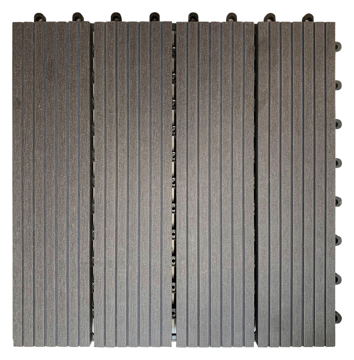 Terrassenfliese WPC, 6 Stück im Paket grau B/L: ca. 30x30 cm WPC, 6 Stück im Paket - grau (30,00/30,00cm)