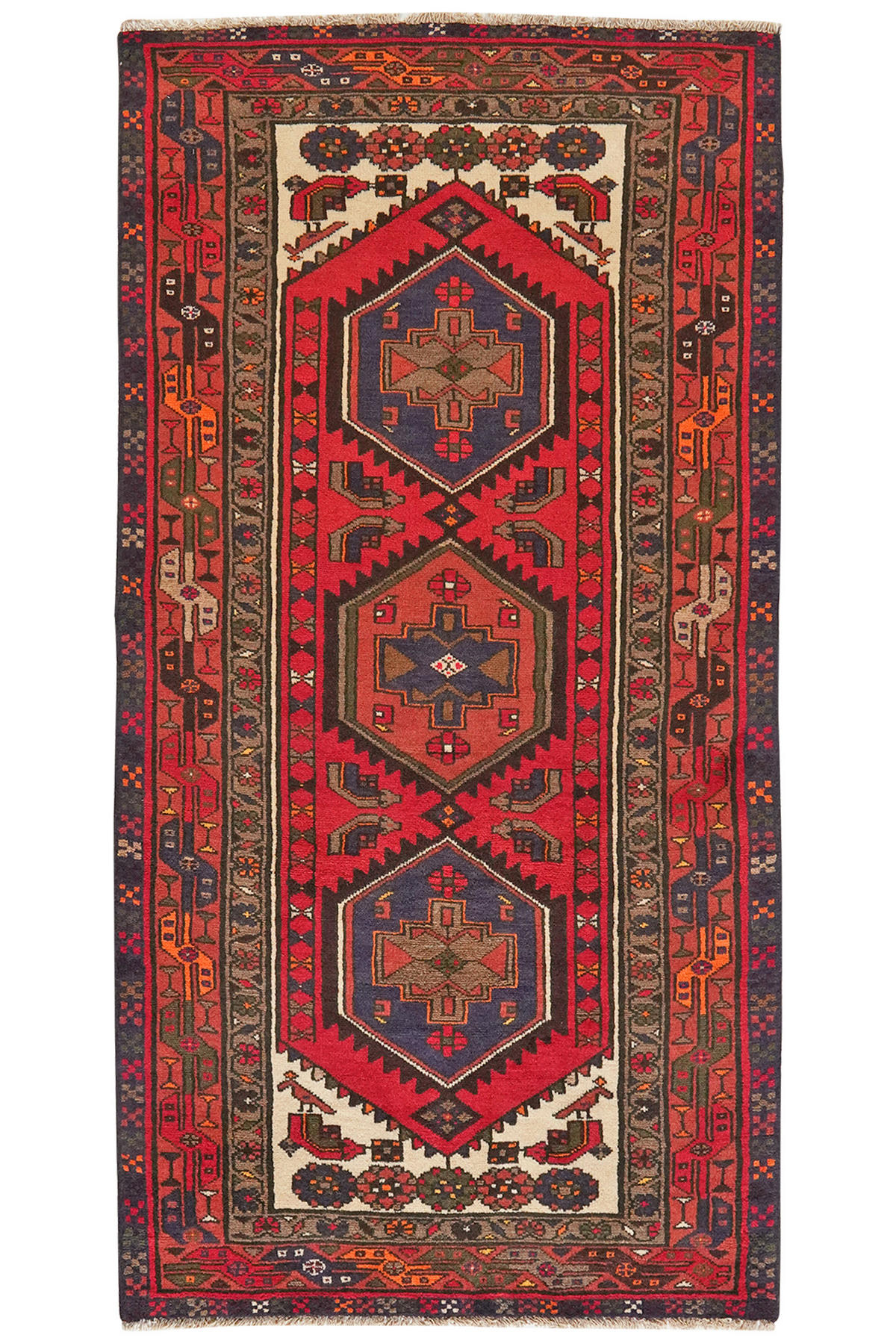 PersaTepp Teppich Khamseh rot B/H/L: ca. 98x1x192 cm Khamseh - rot (192,00/98,00/1,00cm) - PersaTepp