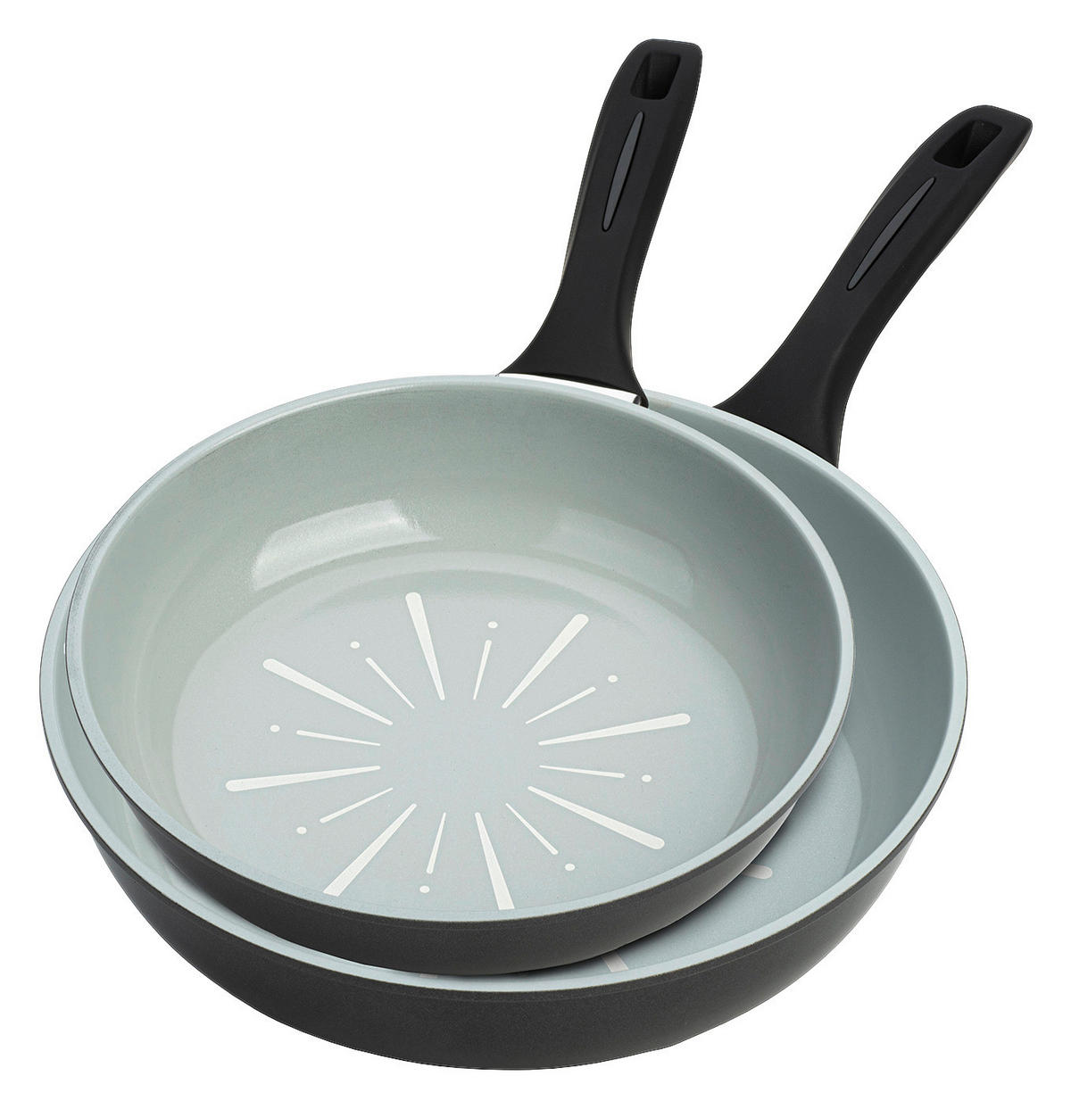 POCOline Pfannenset grau Aluminium 2 tlg. Pfannenset_2tlg. - grau (30,40/15,30/11,50cm) - POCOline