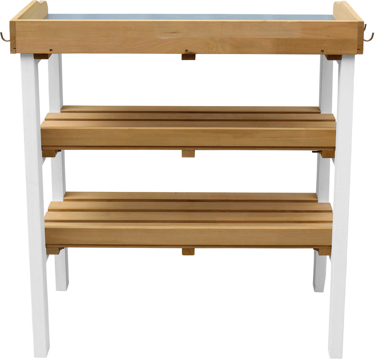 AXI Pflanztisch braun B/H/L: ca. 37x92x76 cm Pflanztisch - braun/weiß (76,00/37,00/92,00cm) - AXI