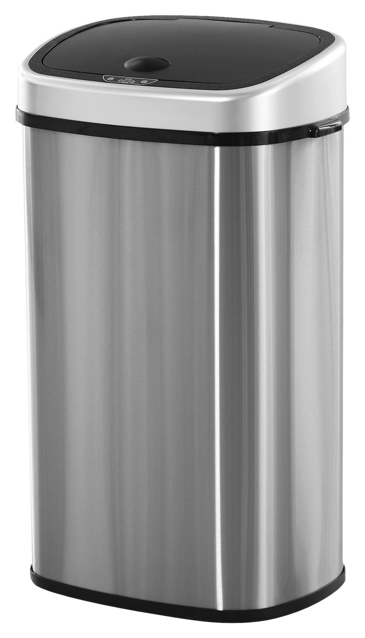 HOMCOM Abfalleimer silber B/H/L: ca. 28,9x68x40,9 cm Abfalleimer - silber (40,90/28,90/68,00cm) - HOMCOM