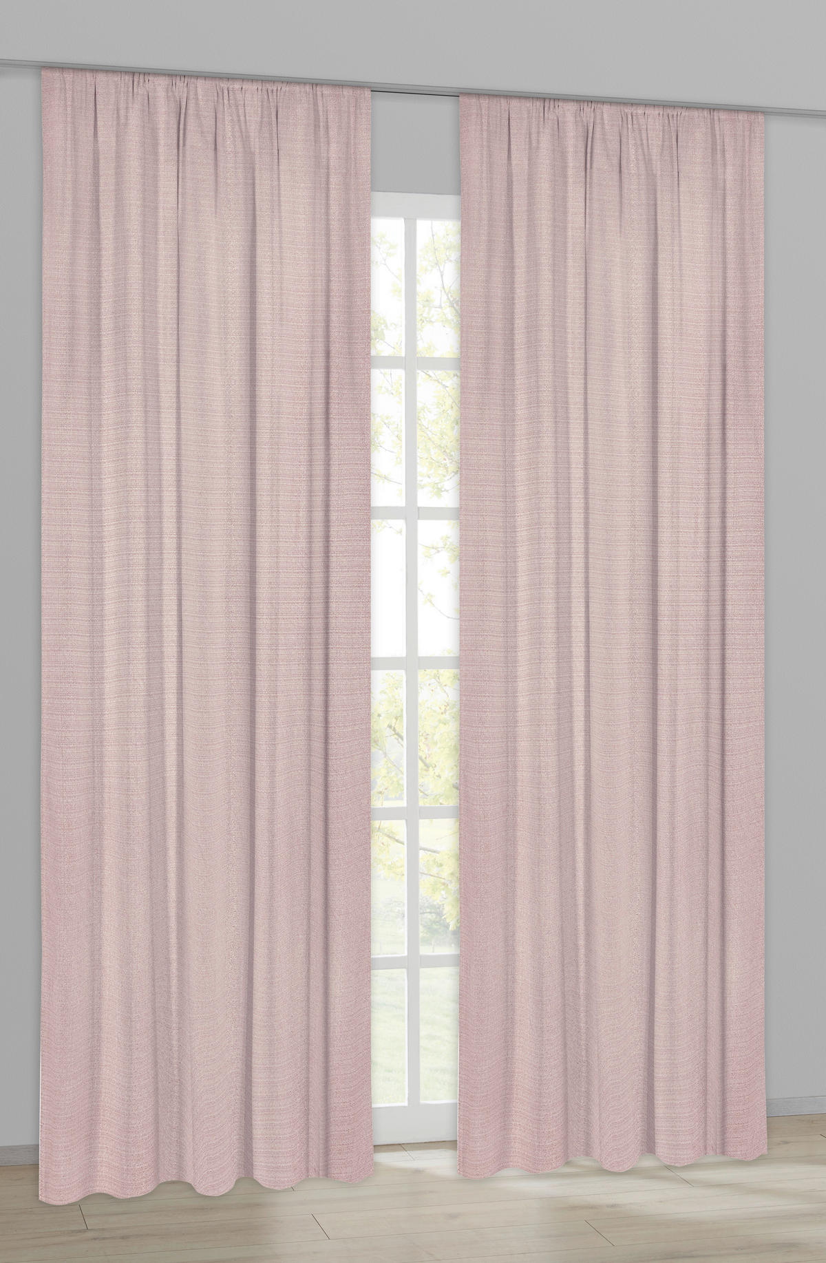 Dekovorhang Leo rosa B/L: ca. 135x300 cm Leo - rosa (135,00/300,00cm)