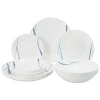 van Well Tafel-Set weiß Opal-Hartglas 2 tlg. Tafelset_Madrid_18tlg. - weiß - van Well