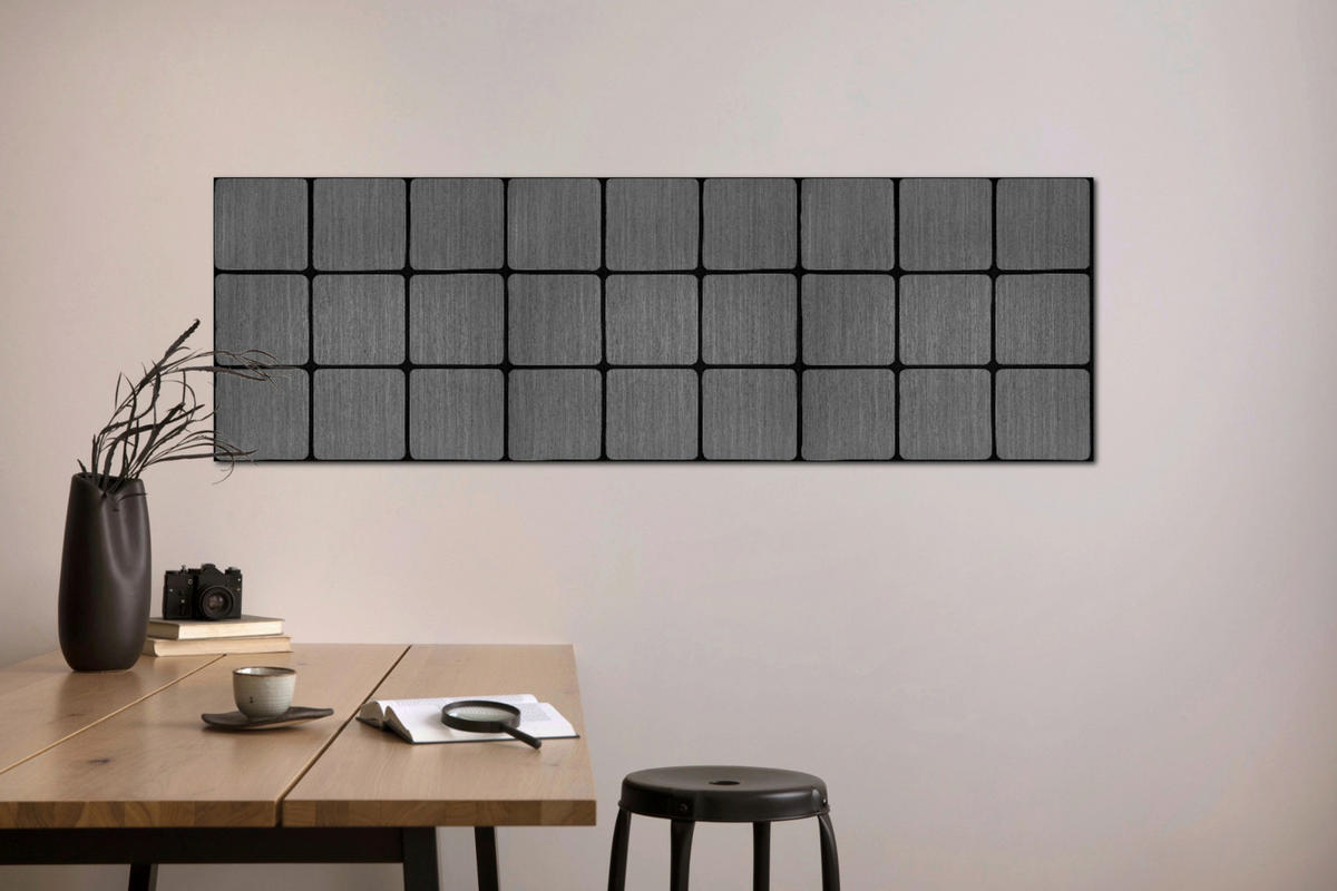 Wandpaneel grau B/H: ca. 64x64 cm Wandpaneel_neutral_Furnier_Quadrat - grau (64,00/64,00cm)