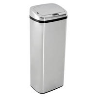 HOMCOM Mülleimer mit Sensor silber B/H/L: ca. 25x84x33 cm mit Sensor - schwarz/silber (33,00/25,00/84,00cm) - HOMCOM