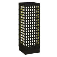 Solarleuchte 867-130V00BK schwarz Polypropylen Edelstahl Polyrattan B/H/L: ca. 15,5x15,5x46 cm Rattan_Solarleuchte - schwarz (46,00/15,50/15,50cm) - Outsunny