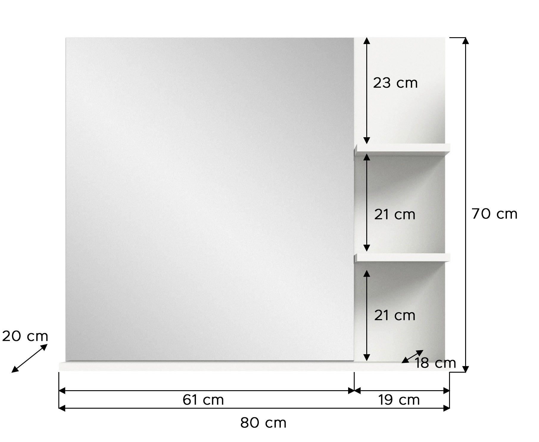 Badspiegel LAREDO B/H/T: ca. 80x70x16 cm LAREDO - (80,00/70,00/16,00cm) - xonox.home
