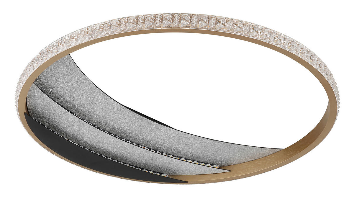 GLOBO Deckenleuchte schwarz gold klar Metall Aluminium Kunststoff H/D: ca. 6x41 cm 1 Brennstellen Constance - gold/klar (41,00/6,00cm) - GLOBO