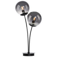 Just Light Tischleuchte BIG WIDOW 14605-18 schwarz Rauchglas Metall B/H: ca. 33,5x60 cm E14 2 Brennstellen BIG WIDOW - schwarz (33,50/60,00cm) - Just Light
