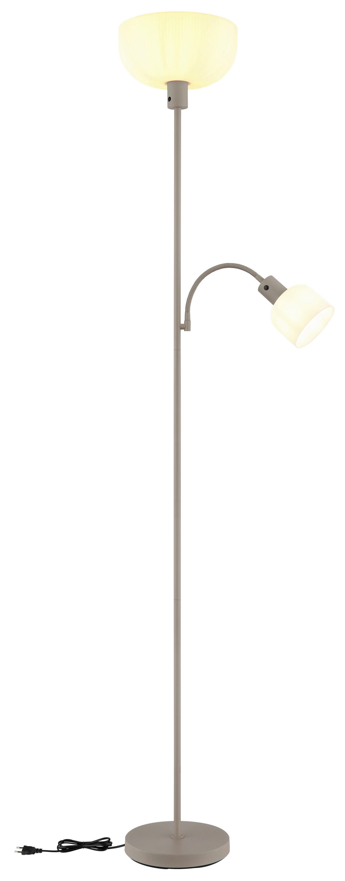 GLOBO Stehleuchte sand Metall Kunststoff B/H/L: ca. 14,5x67,5x33 cm 2 Brennstellen Stehleuchte-Hinton - sand (33,00/14,50/67,50cm) - GLOBO