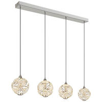 GLOBO Pendelleuchte VIRINA - klar/Chrom (93,00/15,00/150,00cm) - GLOBO