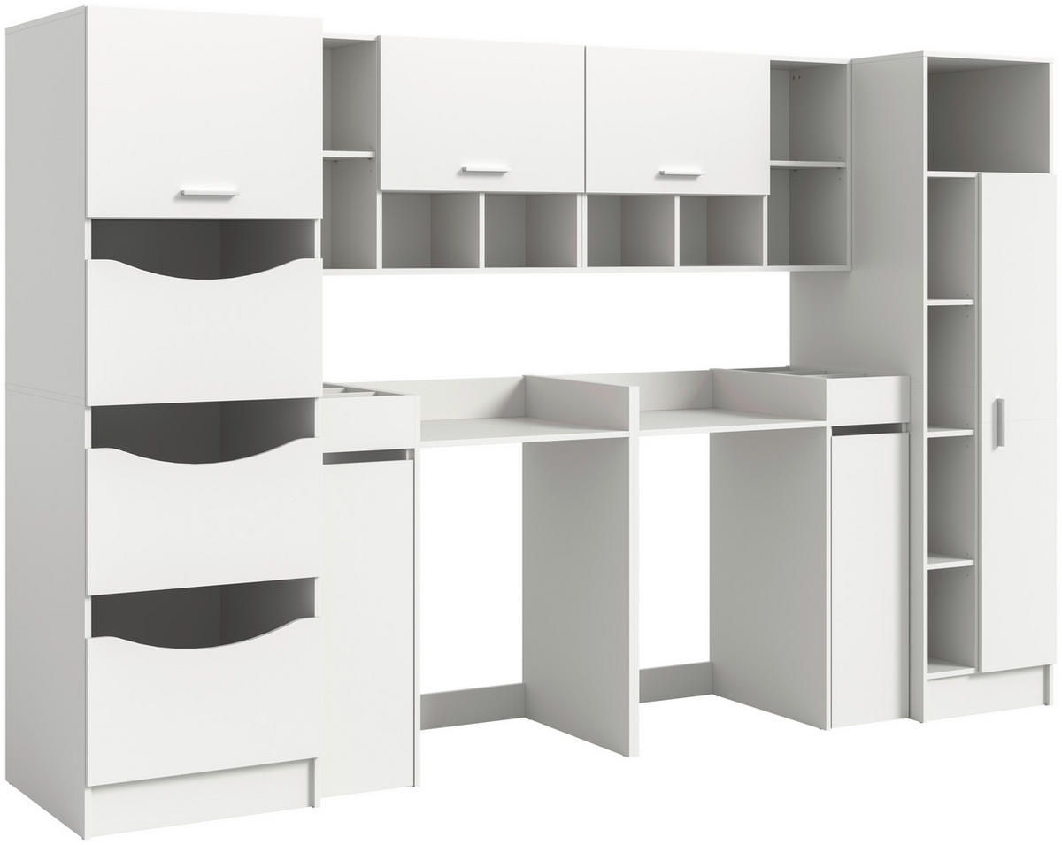 Waschmaschinenumbauschrank Free weiß B/H/T: ca. 306x165x68 cm Free - weiß (306,00/165,00/68,00cm) - xonox.home